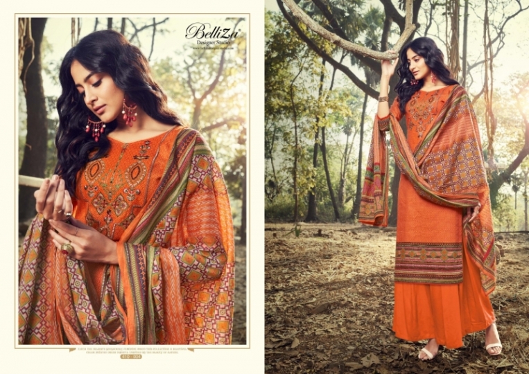 Belliza gazal cotton digital print with surat (3)