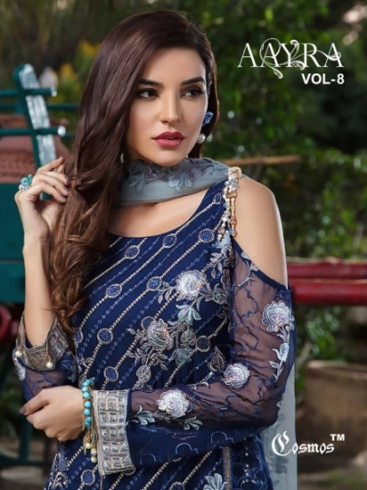 COSMOS FASHION AAYRA VOL 8 GEORGETTE PAKISTANI SUIT WHOLESALE DEALER DEALER BEST RATE BY GOSIYA EXPORTS SURAT (1)