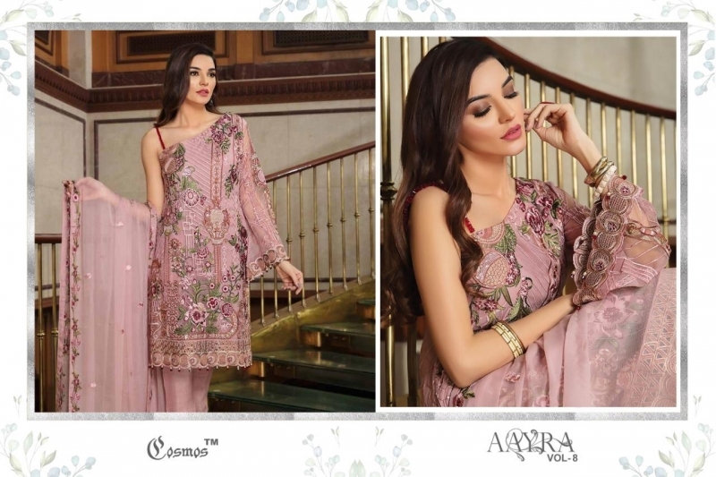 COSMOS FASHION AAYRA VOL 8 GEORGETTE PAKISTANI SUIT WHOLESALE DEALER DEALER BEST RATE BY GOSIYA EXPORTS SURAT (2)