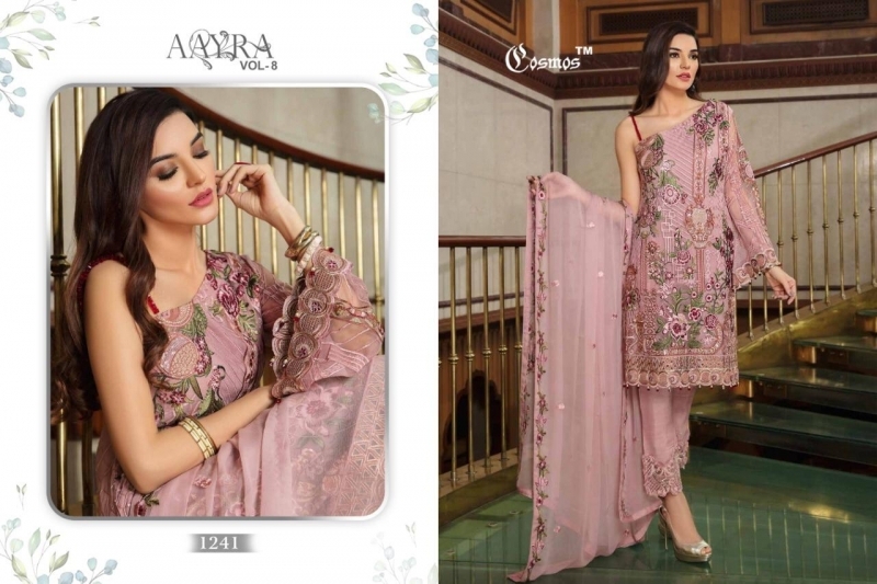 COSMOS FASHION AAYRA VOL 8 GEORGETTE PAKISTANI SUIT WHOLESALE DEALER DEALER BEST RATE BY GOSIYA EXPORTS SURAT (3)