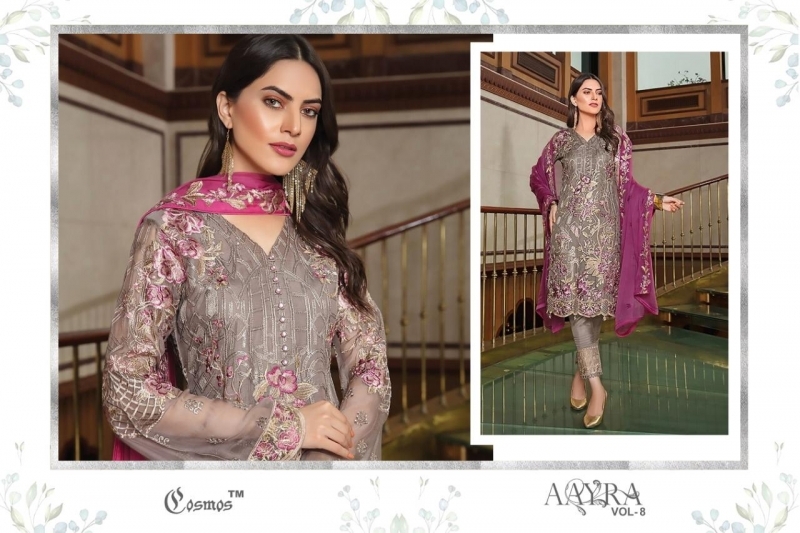 COSMOS FASHION AAYRA VOL 8 GEORGETTE PAKISTANI SUIT WHOLESALE DEALER DEALER BEST RATE BY GOSIYA EXPORTS SURAT (6)