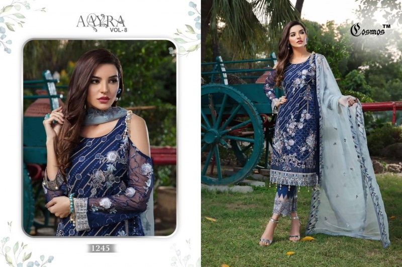 COSMOS FASHION AAYRA VOL 8 GEORGETTE PAKISTANI SUIT WHOLESALE DEALER DEALER BEST RATE BY GOSIYA EXPORTS SURAT (7)