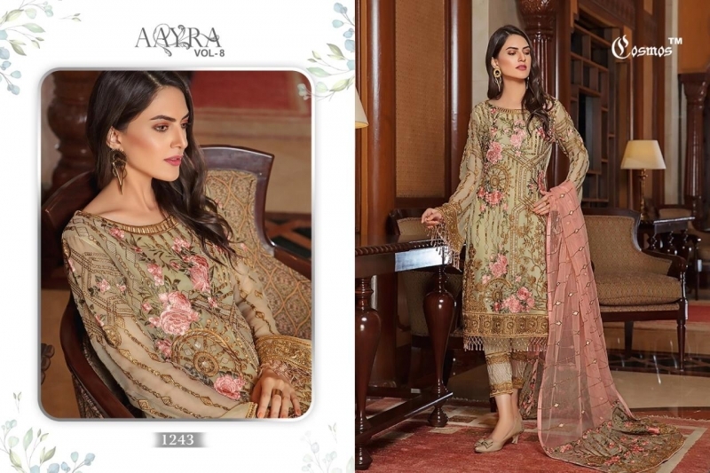 COSMOS FASHION AAYRA VOL 8 GEORGETTE PAKISTANI SUIT WHOLESALE DEALER DEALER BEST RATE BY GOSIYA EXPORTS SURAT (8)