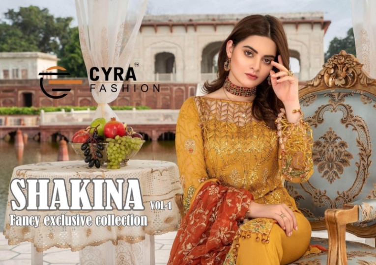 CYRA FASHION SHAKINA VOL 1 PAKISTANI SALWAR SUIT GEORGETTE COLLECTION WHOLESALE DEALER BEST RATE BY GOSIYA EXPORTS SURAT (3)