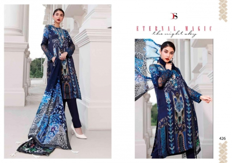 DEEPSY ELAN VOL 10 SATIN SILK DIGITAL PRINTED EMBROIDERY PAKISTANI DRESS MATERIALS WHOLESALE DEALER BEST RATE BY GOSIYA EXPORTS