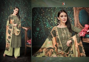 DEEPSY FUSION 2 PURE PASHMINA PRINTS SELF EMBROIDERED SUITS WINTER COLLECTION WHOLESALE DEALER (4)