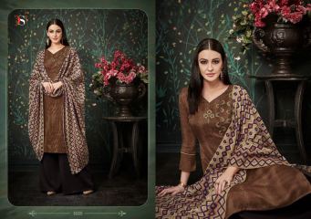 DEEPSY FUSION 2 PURE PASHMINA PRINTS SELF EMBROIDERED SUITS WINTER COLLECTION WHOLESALE DEALER (5)