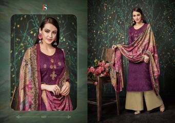 DEEPSY FUSION 2 PURE PASHMINA PRINTS SELF EMBROIDERED SUITS WINTER COLLECTION WHOLESALE DEALER (8)