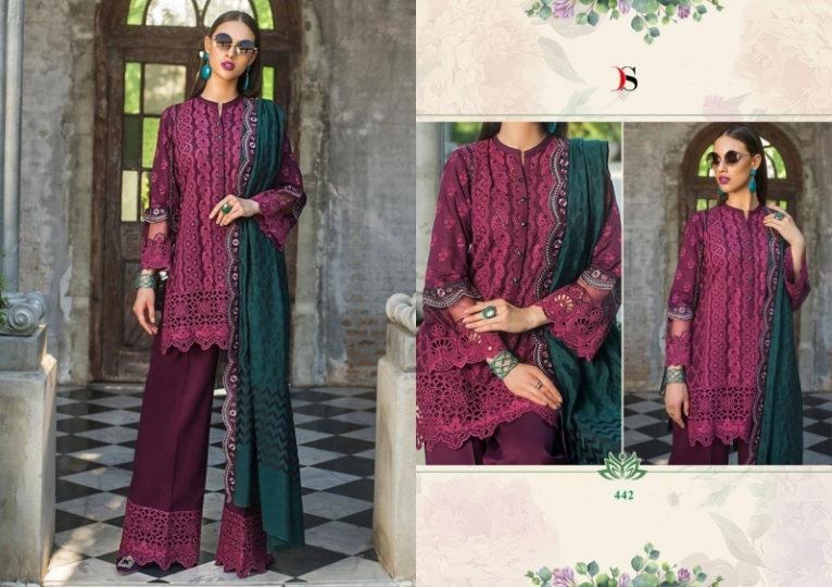 DEEPSY LAUNCH ZAAYRA VOL-2 441-445 SERIES COTTON PAKISTANI SUITS WHOLESALER BEST RATE BY GOSIYA EXPORTS SURAT (3)