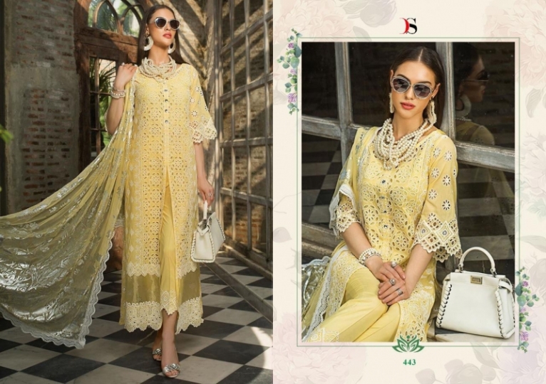 DEEPSY LAUNCH ZAAYRA VOL-2 441-445 SERIES COTTON PAKISTANI SUITS WHOLESALER BEST RATE BY GOSIYA EXPORTS SURAT (4)