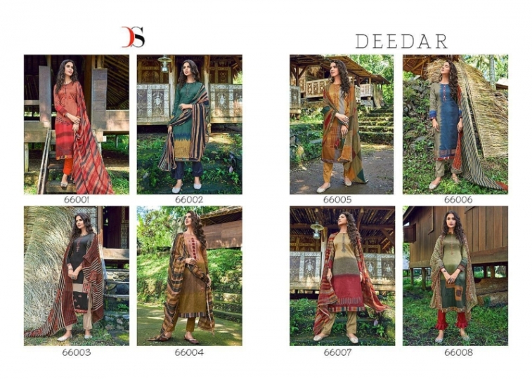 DEEPSY SUIT DEEDAR JAM COTTON WITH SELF  (10)