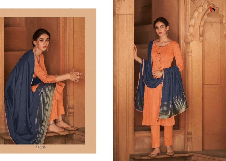 DEEPSY SUIT LAUNCH BY PARI JAM SILK FABRIC WITH EMBROIDERY WORK SALWAR SUIT PAKISTANI COLLETION WHOLESALE DEALER BE (131)