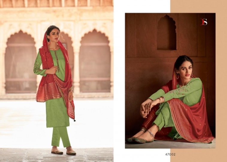 DEEPSY SUIT LAUNCH BY PARI JAM SILK FABRIC WITH EMBROIDERY WORK SALWAR SUIT PAKISTANI COLLETION WHOLESALE DEALER BE (132)