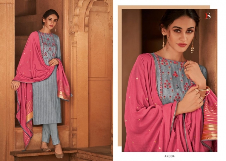 DEEPSY SUIT LAUNCH BY PARI JAM SILK FABRIC WITH EMBROIDERY WORK SALWAR SUIT PAKISTANI COLLETION WHOLESALE DEALER BE (133)