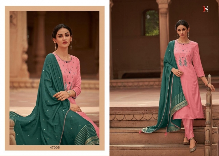 DEEPSY SUIT LAUNCH BY PARI JAM SILK FABRIC WITH EMBROIDERY WORK SALWAR SUIT PAKISTANI COLLETION WHOLESALE DEALER BE (136)