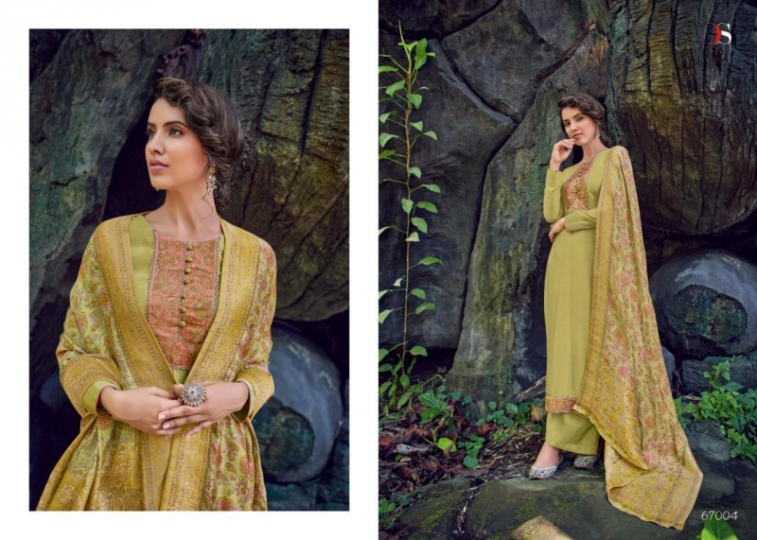 DEEPSY SUIT LAUNCH CLASSIC COTTON SILK FABRIC JACQURAD WORK SALWAR SUIT  (12)