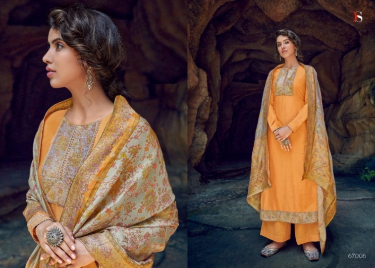 DEEPSY SUIT LAUNCH CLASSIC COTTON SILK FABRIC JACQURAD WORK SALWAR SUIT  (13)