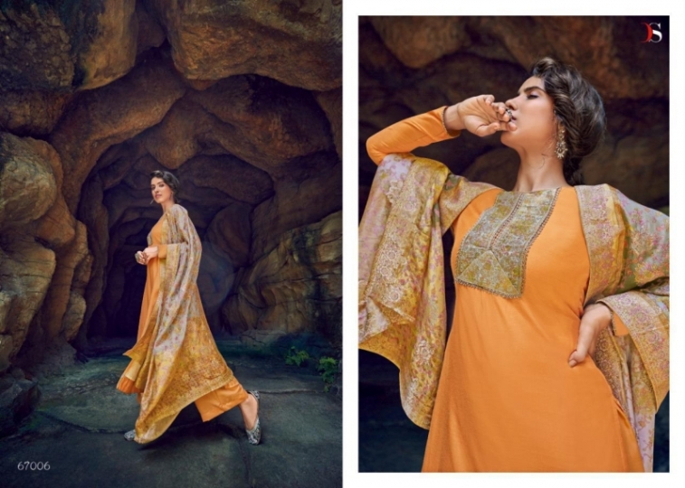 DEEPSY SUIT LAUNCH CLASSIC COTTON SILK FABRIC JACQURAD WORK SALWAR SUIT  (2)