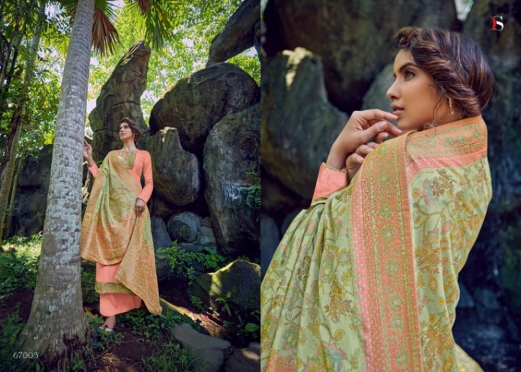 DEEPSY SUIT LAUNCH CLASSIC COTTON SILK FABRIC JACQURAD WORK SALWAR SUIT  (4)