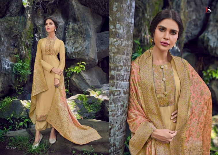 DEEPSY SUIT LAUNCH CLASSIC COTTON SILK FABRIC JACQURAD WORK SALWAR SUIT  (9)