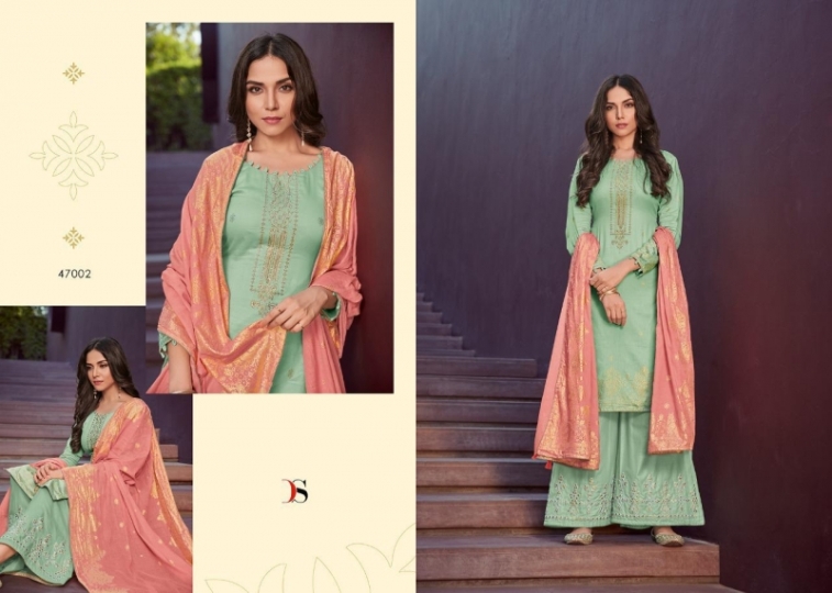 DEEPSY SUIT RAAS COTTON SILK FABRIC WITH EMBROIDERY WORK PAKISTNI COLLETION SALWAR SUIT WHOLESALE DEALER BEST RATE BY GOSIY (8)