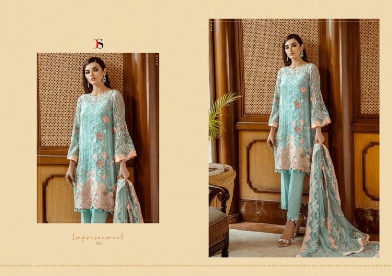 DEEPSY SUIT SERENE GEORGETTE FABRIC WITH EMBROIDERY WORK SALWAR SUIT WHOLESALE DEALER BEST RATE BY GOSIYA EXPORTS SURAT (1)