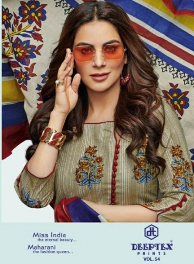 DEEPTEX PRESENTS MISS INDIA VOL 54 COTTON FABRIC PRINT SUIT WHOLESALE DEALER BEST RATE BY GOSIYA EXPORTS SURAT (1)