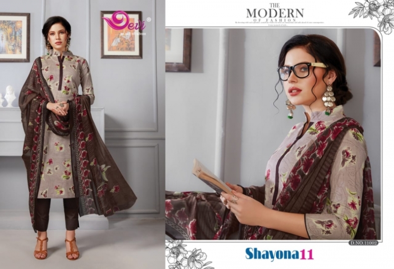DEVI PRESENTS SHAYONA VOL 11 COTTON FABRIC DRESS MATERIAL AT WHOLESALE DEALER BEST RATE BY GOSIYA EXPORTS SURAT (10)