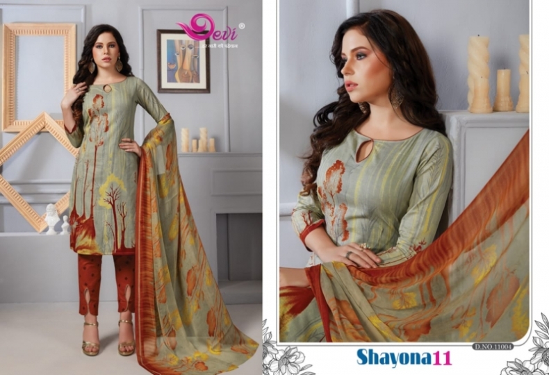DEVI PRESENTS SHAYONA VOL 11 COTTON FABRIC DRESS MATERIAL AT WHOLESALE DEALER BEST RATE BY GOSIYA EXPORTS SURAT (11)