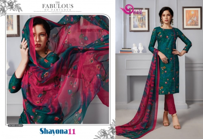 DEVI PRESENTS SHAYONA VOL 11 COTTON FABRIC DRESS MATERIAL AT WHOLESALE DEALER BEST RATE BY GOSIYA EXPORTS SURAT (14)