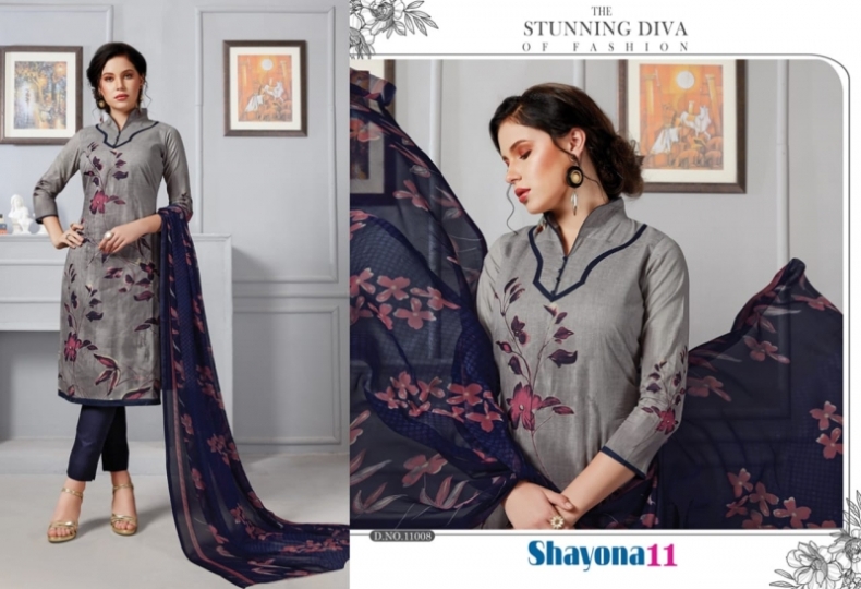 DEVI PRESENTS SHAYONA VOL 11 COTTON FABRIC DRESS MATERIAL AT WHOLESALE DEALER BEST RATE BY GOSIYA EXPORTS SURAT (2)