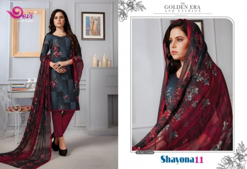 DEVI PRESENTS SHAYONA VOL 11 COTTON FABRIC DRESS MATERIAL AT WHOLESALE DEALER BEST RATE BY GOSIYA EXPORTS SURAT (5)