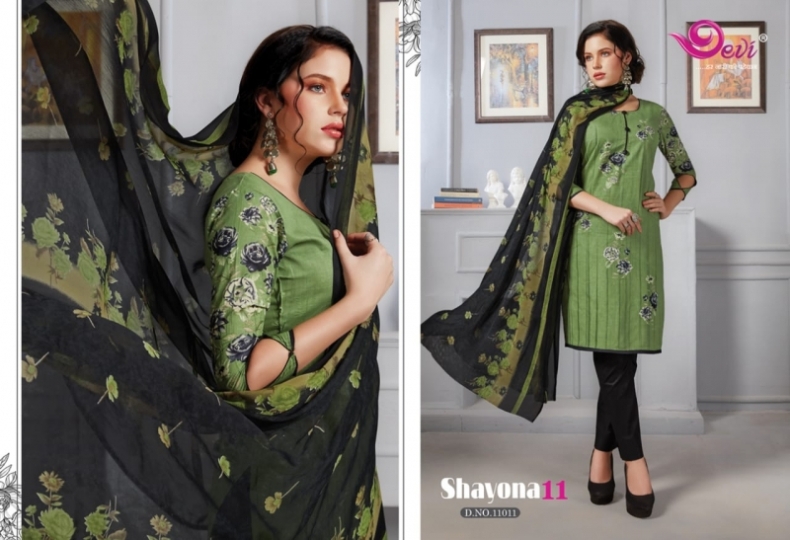 DEVI PRESENTS SHAYONA VOL 11 COTTON FABRIC DRESS MATERIAL AT WHOLESALE DEALER BEST RATE BY GOSIYA EXPORTS SURAT (7)