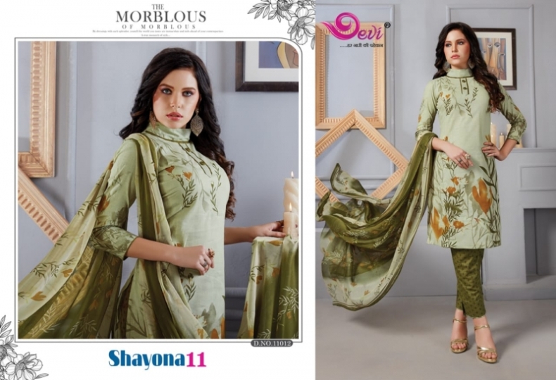 DEVI PRESENTS SHAYONA VOL 11 COTTON FABRIC DRESS MATERIAL AT WHOLESALE DEALER BEST RATE BY GOSIYA EXPORTS SURAT (8)