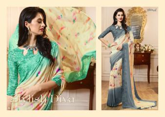 DISTINCT STYLE SAREES BY VAISHALI DESIGNER CREPE PRINT SAREES ARE AVAILABLE AT WHOLESALE BEST RATE BY GOSIYA EX