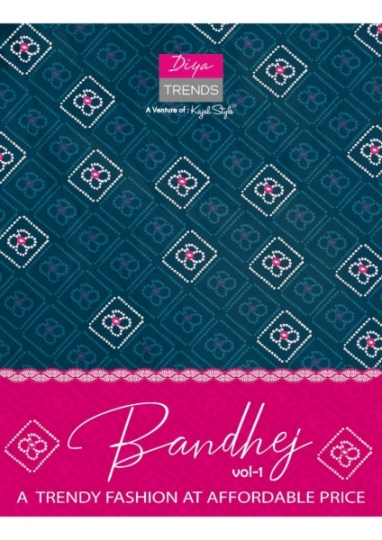 DIYA TRENDS BANDHEJ VOL.1 STYLISH BANDHANI PRINT KURTI WITH  (1)