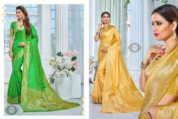 EARTH SAREES APSARA BANARSI PARTY WEAR SAREES COLLECTION WHOLESALE SUPPLIER BEST RATE BY GOSIYA EXPORTS SURAT (9)