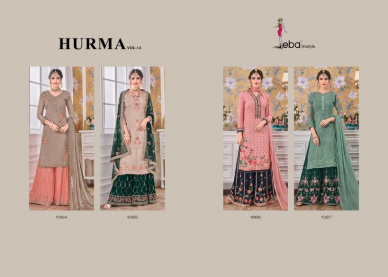 EBA LIFESTYLE HURMA VOL 16 GEORGETTE EMBROIDERY SARARA SALWAR SUITS WHOLESALE DEALER BEST RATE BY GOSIYA EXPORTS SURAT (4)