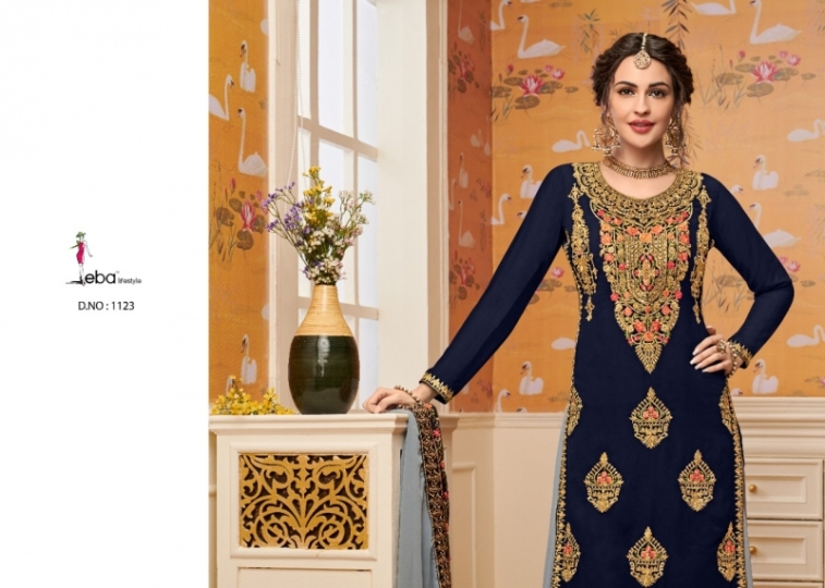 EBA LIFESTYLE HURMA VOL 23 BLOOMING GEORGETTE PARTY WEAR PLAZZO STYLE SUIT WHOLESALE DEALER BEST RATE BY GOSIYA EXPORTS SURAT (11)
