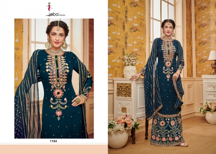 EBA LIFESTYLE HURMA VOL 29 GEORGETTE KHATLI WORK HEAVY SHARAR SUIT WHOLESALE  RATE BY GOSIYA EXPORTS SURAT (3)