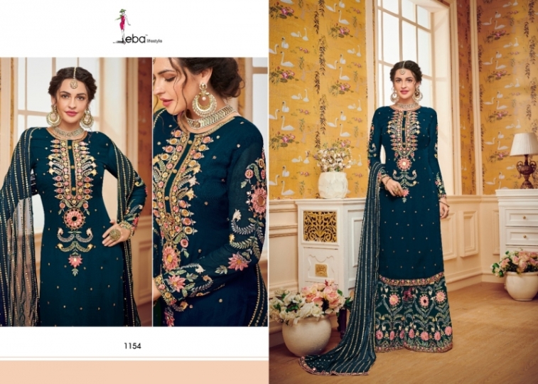 EBA LIFESTYLE HURMA VOL 29 GEORGETTE KHATLI WORK HEAVY SHARAR SUIT WHOLESALE  RATE BY GOSIYA EXPORTS SURAT (5)