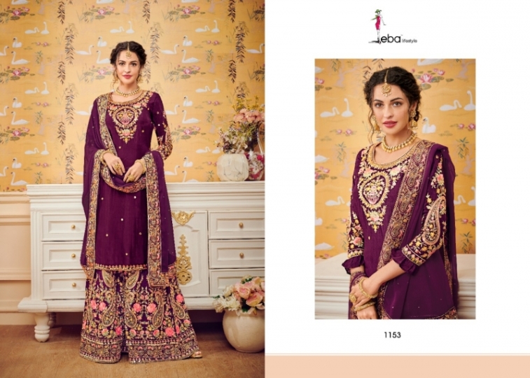 EBA LIFESTYLE HURMA VOL 29 GEORGETTE KHATLI WORK HEAVY SHARAR SUIT WHOLESALE  RATE BY GOSIYA EXPORTS SURAT (9)