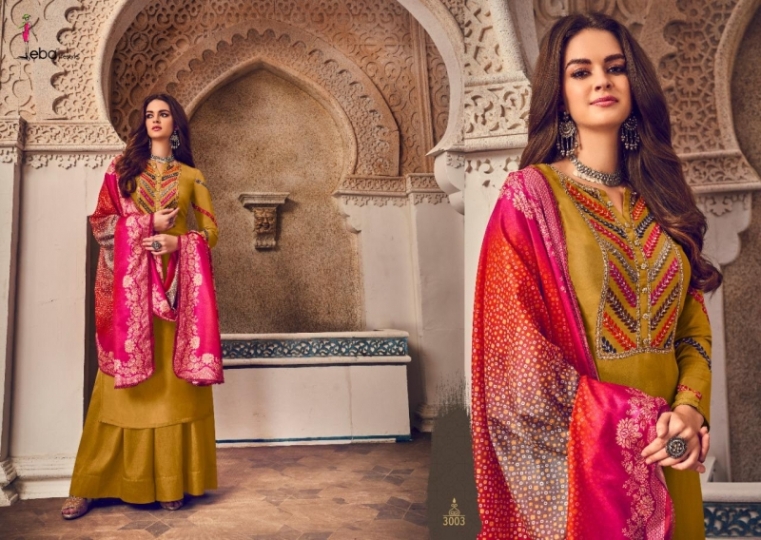 EBA LIFESTYLE LAUNCHES QUEEN TUSAR FABRIC WITH EMBROIDERY WORK SALWAR  (3)