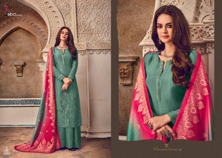 EBA LIFESTYLE LAUNCHES QUEEN TUSAR FABRIC WITH EMBROIDERY WORK SALWAR  (7)