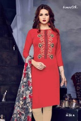 FEMINISTA HEER CRAPE WITH CROSSSTICH EMBROIDERED WHOLESALE KURTIES DEALER BEST RATE BY GOSIYA EXPORTS SURAT (11)