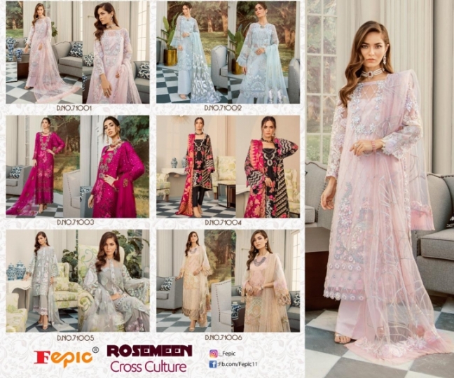 FEPIC CROSS CULTURE 71001-71006 SERIES FANCY PAKISTANI SUITS WHOLESALERS DEALER BEST RATE BY GOSIYA EXPORTS SURAT (1)