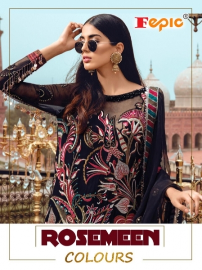 FEPIC ROSEMEEN COLOURS GEORGETTE FABRIC WITH EAVY WORK PAKISTANI SUIT WHOLESALE DEALER BEST RATE BY GOSIYA EXPORTS SURAT (3)