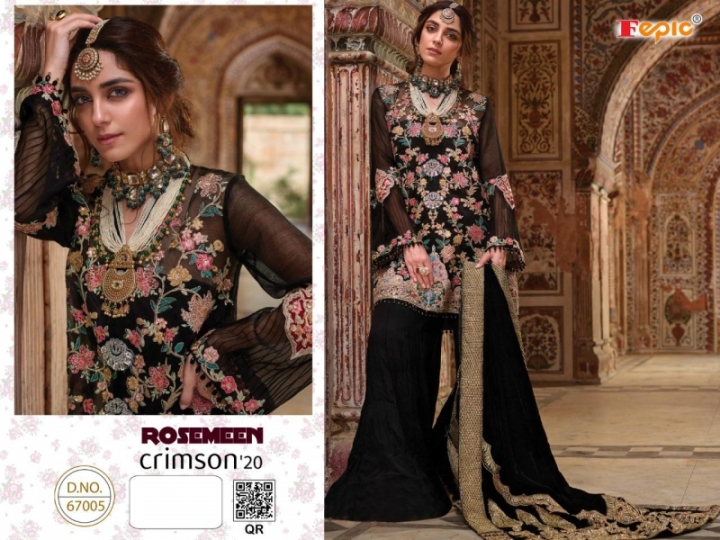 FEPIC ROSMEEN CRIMSON 20 PAKISTANI SALWAR SUIT GEORGETTE HEAVY WEDDING WEAR WHOLESALE DEALER BEST RATE BY GOSIYA EXPORTS SURAT (2)