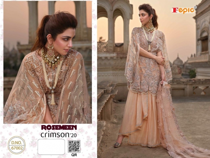 FEPIC ROSMEEN CRIMSON 20 PAKISTANI SALWAR SUIT GEORGETTE HEAVY WEDDING WEAR WHOLESALE DEALER BEST RATE BY GOSIYA EXPORTS SURAT (4)