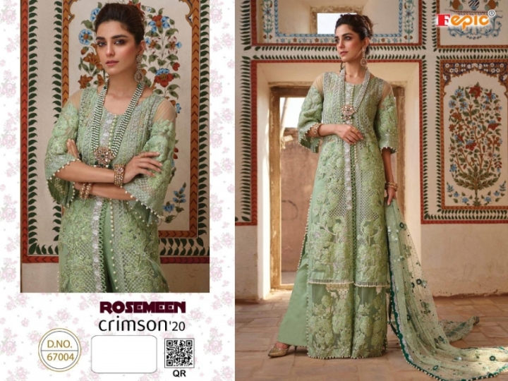 FEPIC ROSMEEN CRIMSON 20 PAKISTANI SALWAR SUIT GEORGETTE HEAVY WEDDING WEAR WHOLESALE DEALER BEST RATE BY GOSIYA EXPORTS SURAT (5)